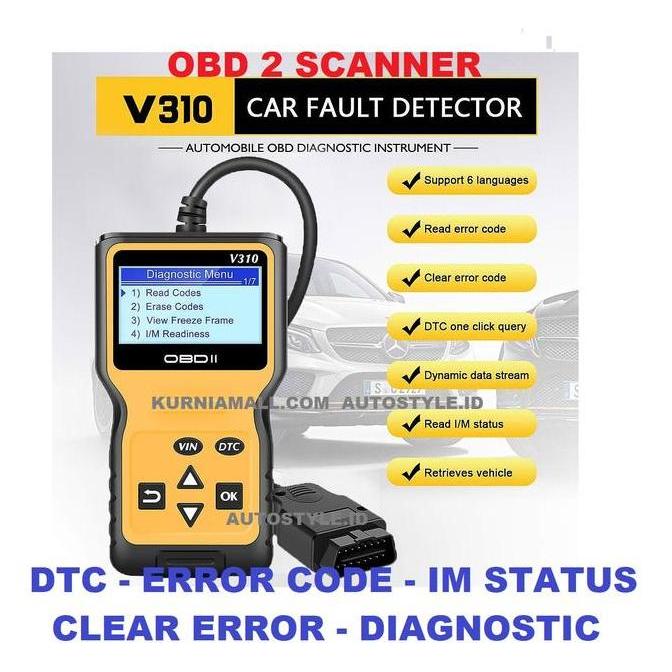 OBD2 SCANNER CAR DIAGNOSTIC SCAN K310 OBD 2 CODE READER SCANNER ECU ORIGINAL DAN TERPERCAYA