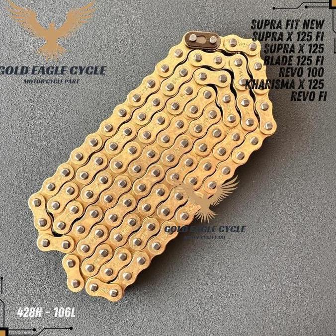 Bekor.sahdiyah - RANTAI RANTE RODA RANTAI RANTE MOTOR 428H-106L SUPRA FIT NEW SUPRA X 125 FI BLADE 1