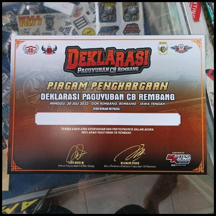BEST DEAL PIAGAM ACARA DEKLARASI PAGUYUBAN CB REMBANG
