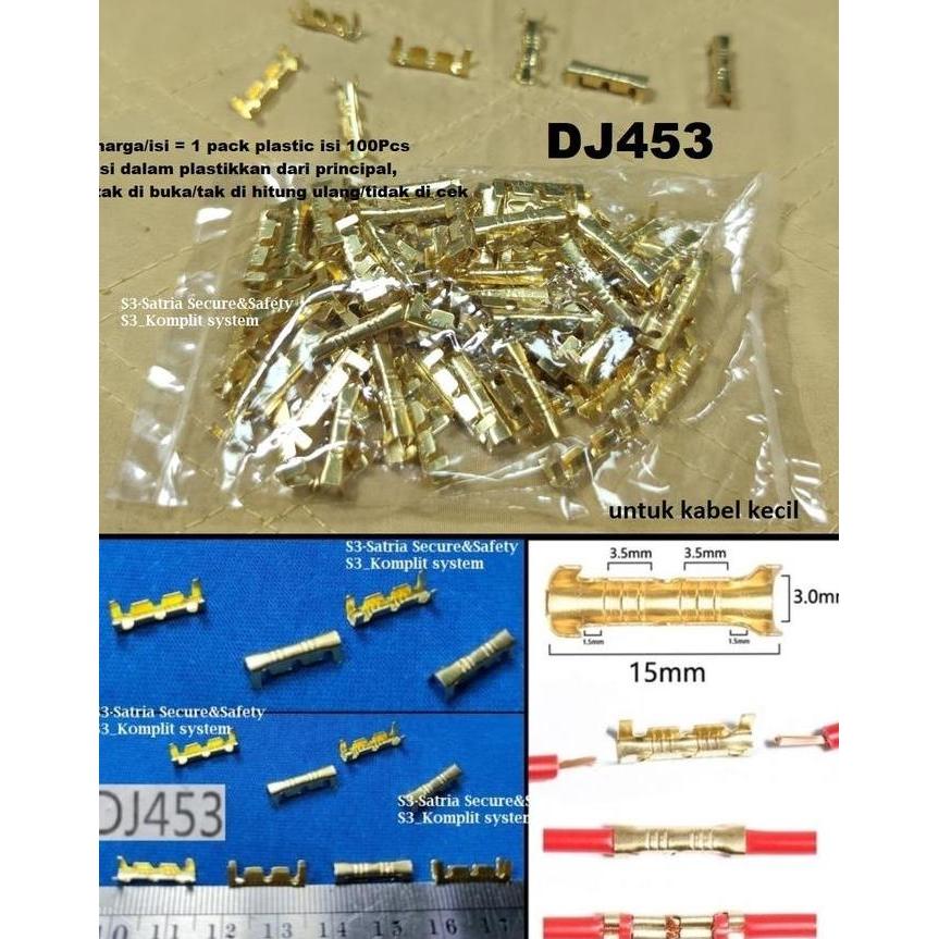 TERLARIS ISI 100PCS SKUN PRESS DJ453 SAMBUNGAN KABEL JEPIT DJ 453 1.5MM SCHOON SAMBUNG