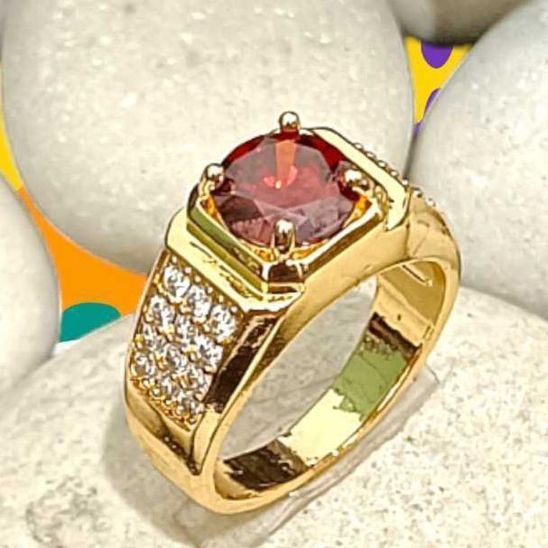 ORIGINAL Cincin Pria Terbaru Model Batu Permata Akik Elegan