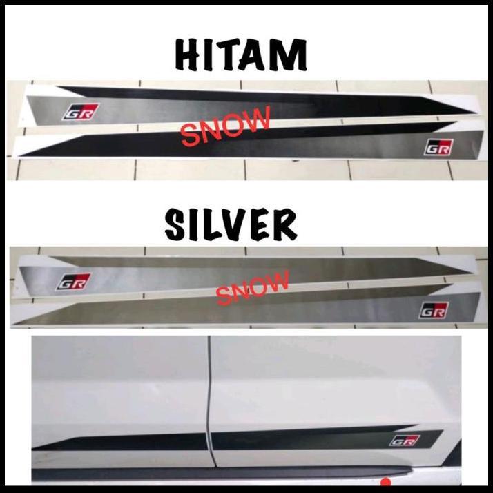 HOT DEAL STIKER BODY SAMPING MOBIL AVANZA XENIA VELOZ 2022 2023 GR HITAM SILVER 