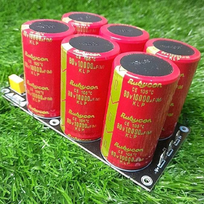 TERLARIS PSU PCB 6 ELCO 80V 10UF RUBYCON MERAH KLP 1SET
