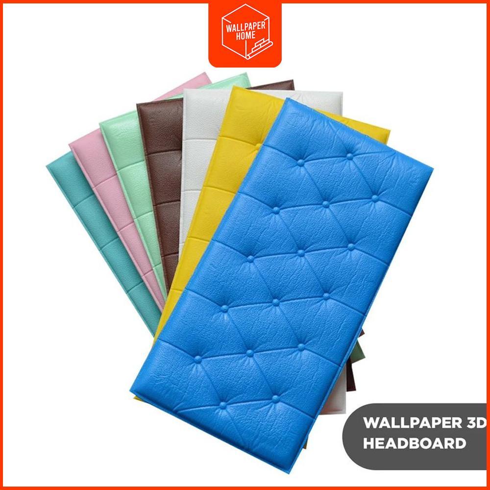 murah wallpaper home foam 3d (30x60 cm tebal 6 mm) headboard bed wall sticker
