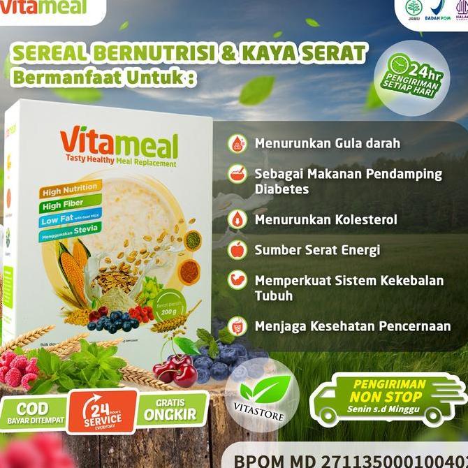 Utsukushi- [Paket 2 Box] Vitameal Sereal Multigrain Sehat Pengganti Nasi Diab Koles Cereal Food