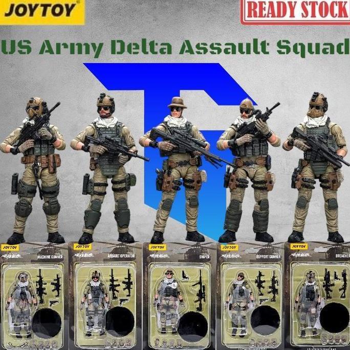 VENOMDAKAR7 - JOYTOY MILITARY 1/18 US ARMY DELTA ASSAULT SQUAD - SNIPER JT9527 - ASSAULT OPERATOR JT