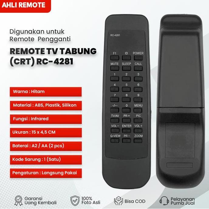 TERLARIS REMOT TV AKARI TABUNG RC-4281 / REMOTE TV TABUNG AKARI