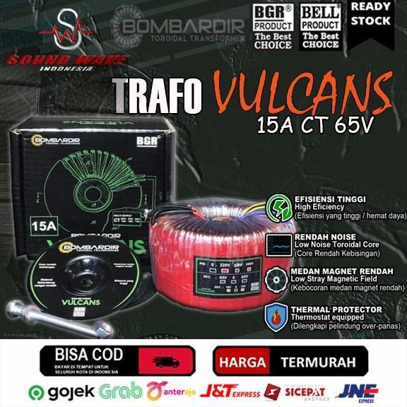 TERLARIS TRAFO TOROID VULCANS 15A CT 65V BOMBARDIR