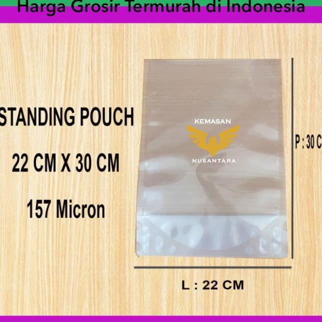 100PCS STANDING POUCH 22 X 30 TERMURAH, KEMASAN POUCH, PLASTIC POUCH //