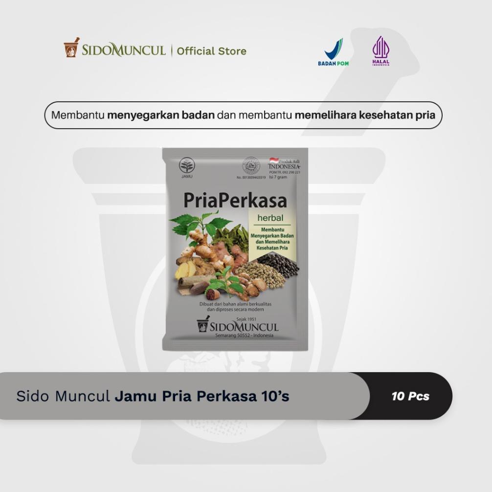 (Terbaru) Sido Muncul Jamu Pria Perkasa 10s - Membantu Menyegarkan Badan dan Membantu Memelihara Kes