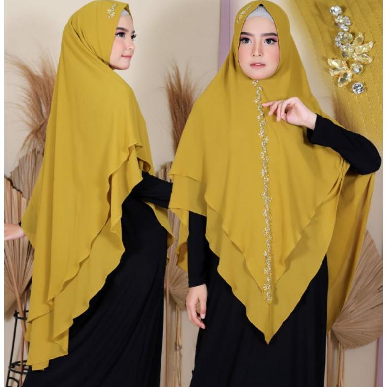 MURAH KHIMAR NAMIRA PAYET LURUS HIJAB PREMIUM JILBAB SYARI JUMBO CERUTY 2 LAYER JNS HIJAB