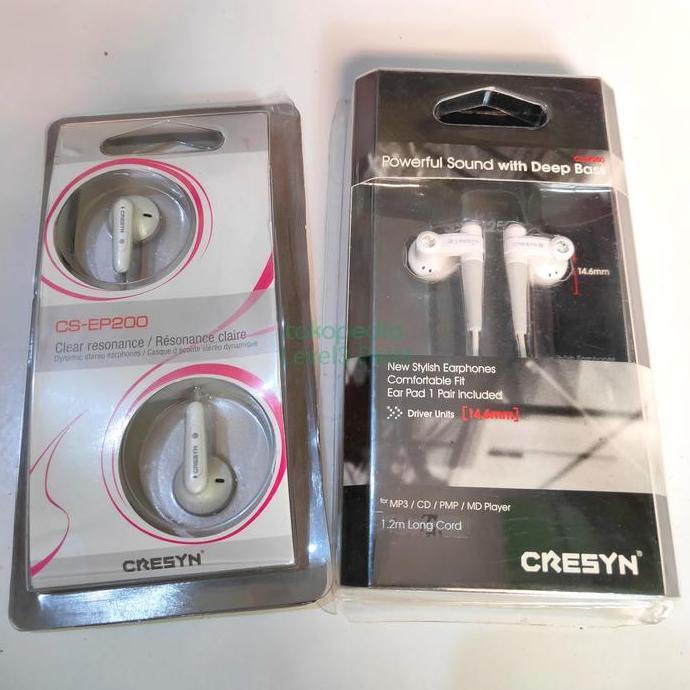 TERLARIS HEADSET CRESYN CS-EP250 C230 ORINAL POWERFUL DEEP BASS CLEAR EARBUD