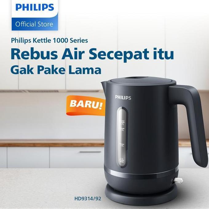 Philips Kettle Teko Listrik HD9314/92 Hitam - Philips Teko Pemanas Air Listrik 1.7 Liter - Philips T