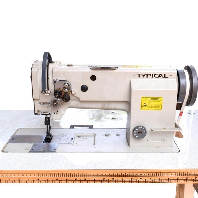 TYPICAL GC-20606 Mesin Jahit Kulit Walking Foot Jarum Dua Industrial