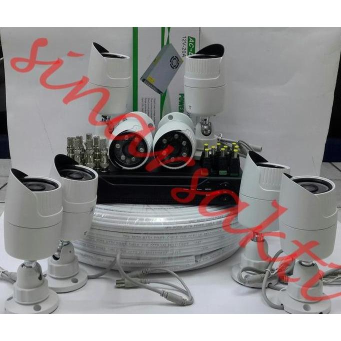 TERLARIS PAKET CCTV 1TVL ( 8 CHANNEL ) KOMPLIT TINGGAL PASANG AJA BRO