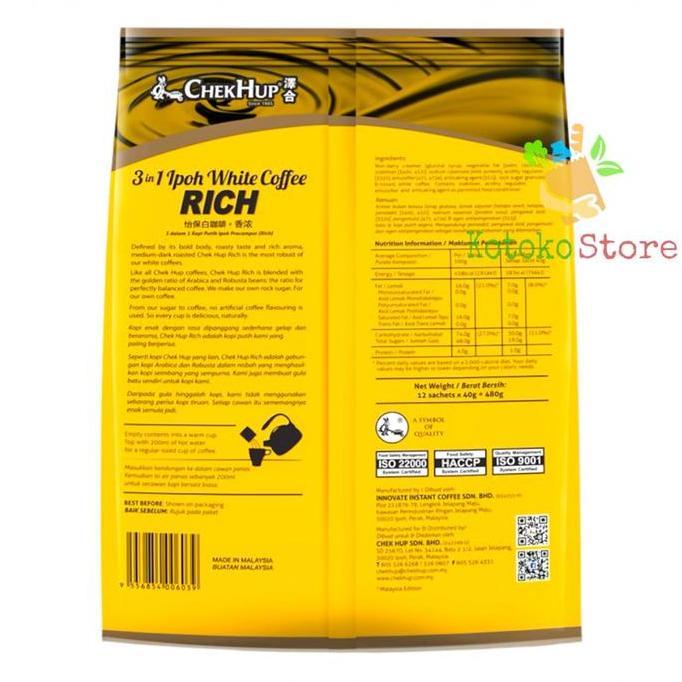 Chek Hup 3 in 1 Original Less Sweet Ipoh White Coffee / Chek Hup Coffee King / Chek Hup 2 in 1 Coffe