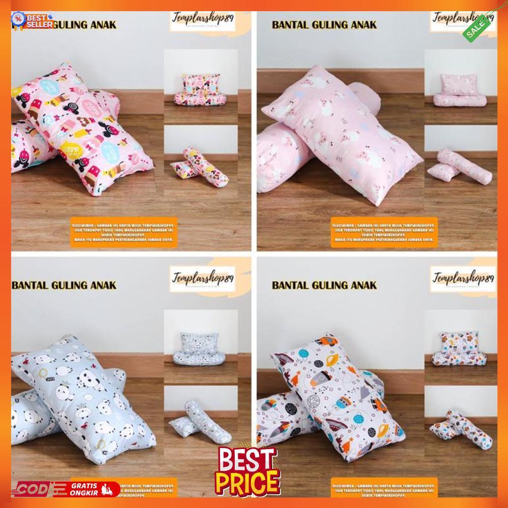 1 Set Bantal & Guling Anak / Bantal & Guling Karakter Usia 1-8 Tahun [B5]