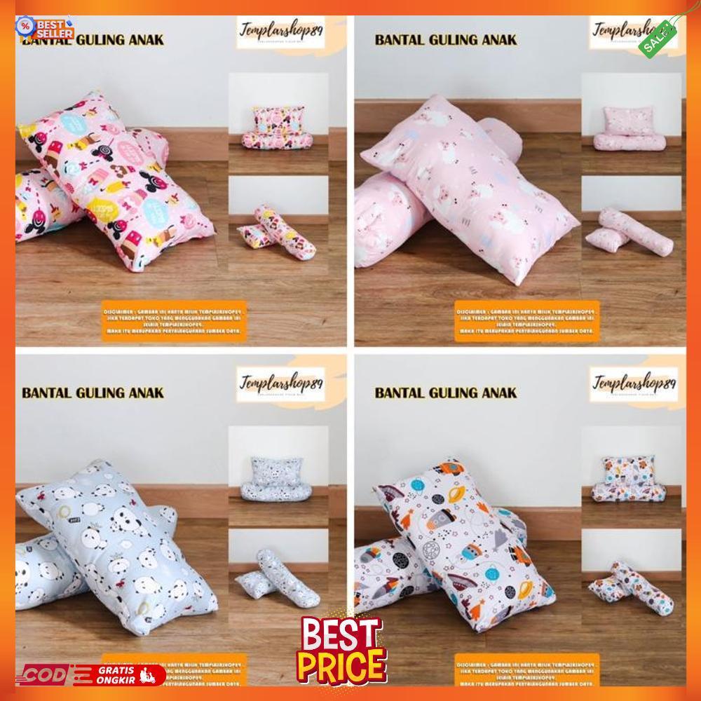 1 Set Bantal & Guling Anak / Bantal & Guling Karakter Usia 1-8 Tahun [B5]