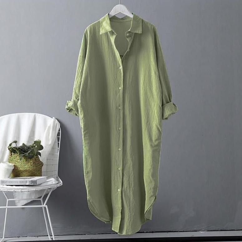 SUPER DEAL TUNIK CRINKLE / LOVA LONG TUNIK JUMBO POLOS   CRINKLE AIRFLOW