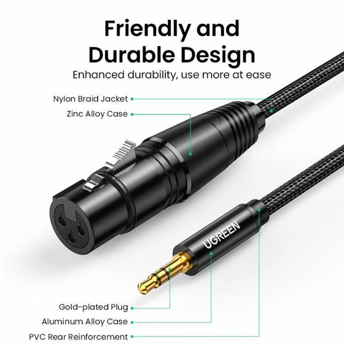 Kabel XLR Ugreen Aux 3.5mm to XLR - Ugreen Jack 3.5mm Male to XLR