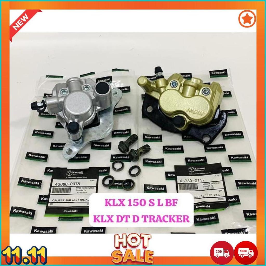 Kaliper Cakram Pala Babi Depan Belakang Klx 150 S L Bf Dt D Tracker Treker Kawasaki Ori Nissin 1Set 