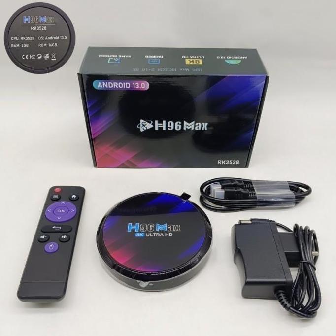 H96 MAX Android 13 RAM 4GB/64GB Android TV Box RK3528 Bluetooth 5.0