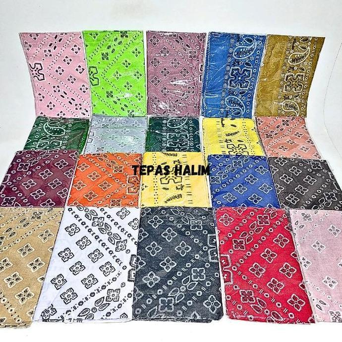 Saputangan Slayer Motif Polos Saputangan Bunga Pocket Square Katun Katun Sutra 50cmx50cm 1 Lusin Kai