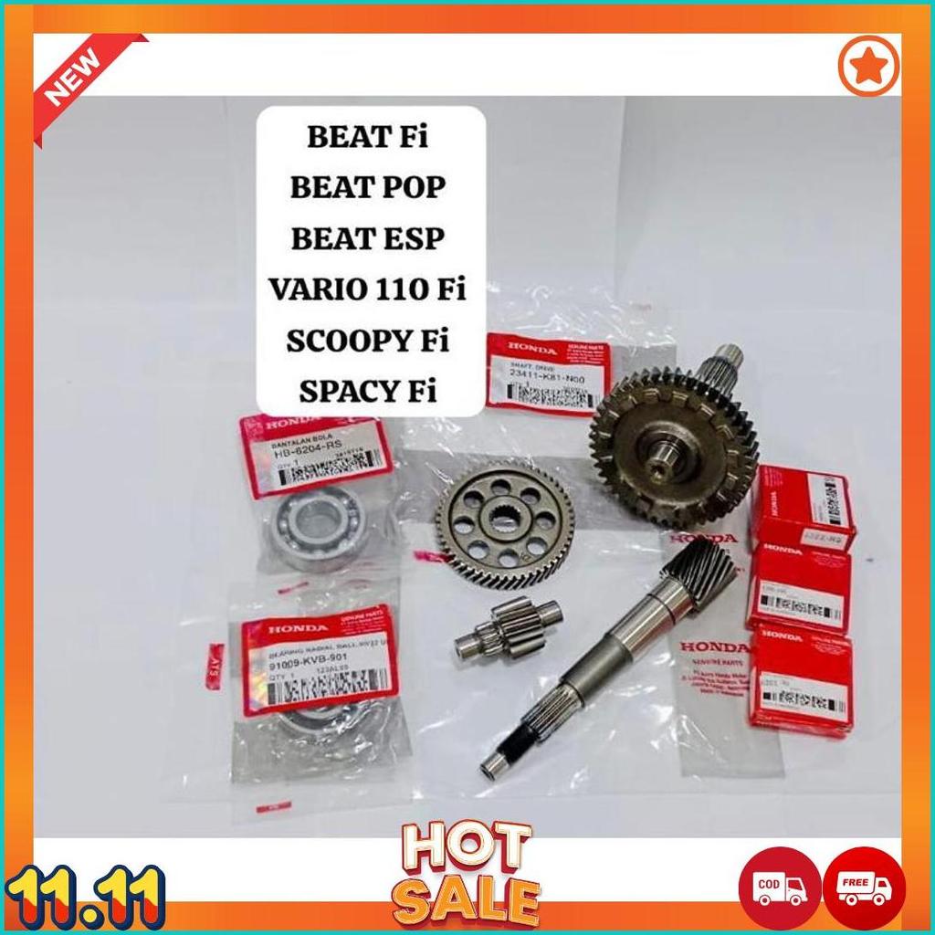 Gigi Gir Rasio Cvt Beat Fi Beat Pop Beat Esp Vario 110 Fi Scoopy Fi Spacy Fi Honda K81 Kzl K44 Set L