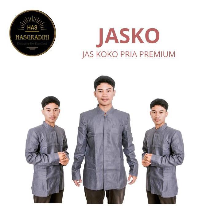 JASKO Jas koko pria by.hasgradini terbaru busana muslim bahan katun premium Baju model india formal 