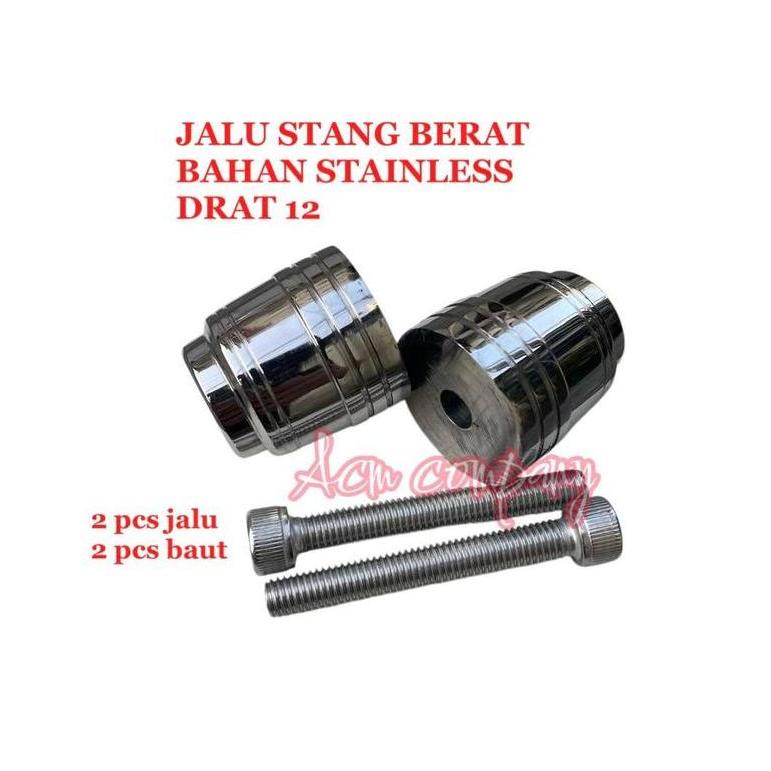 Jalu stang ninja r ninja rr ninja 250 ninja 250 karbu drat 12 stenlis bandul stang stenlis KAWASAKI 