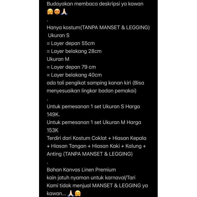 Diskon Kostum Dayak/Papua Anak. Kostum Karnaval/Tari Anak. (Hanya Kostum)