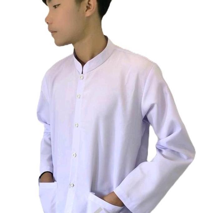 wgt.wangsit  Baju Koko kampret  Pria remaja dan dewasa/ Atasan Koko kampret  Putih Tangan Panjang Ka