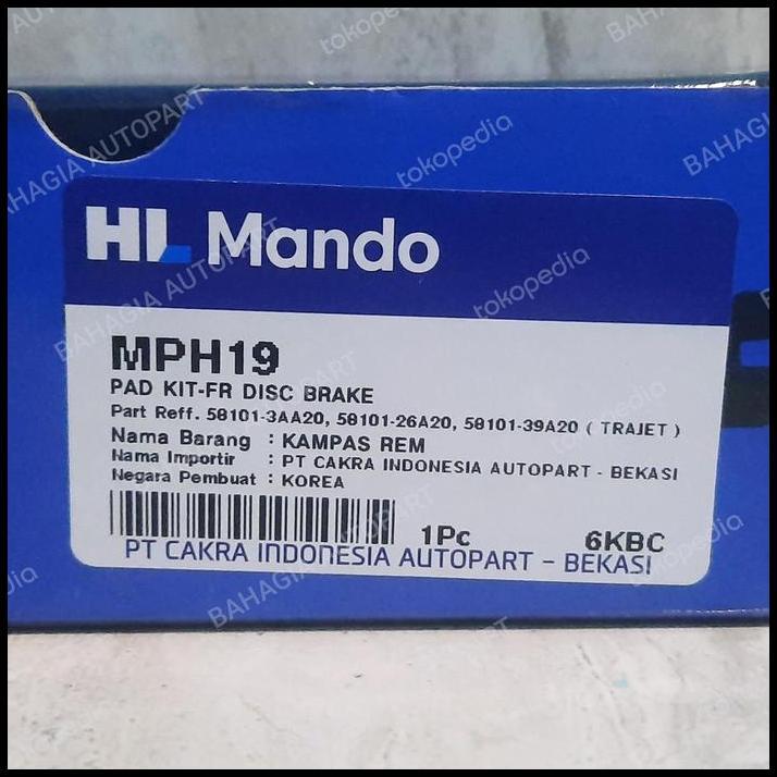 TERLARIS KAMPAS REM DEPAN HYUNDAI TRAJET 