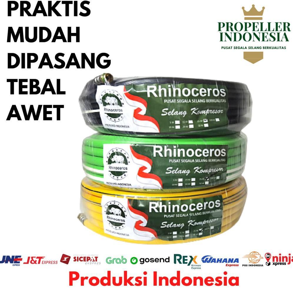NEW Selang Paket Kompresor Hitam 25M RHINOCEROS Selang Kompresor Angin Selang Kompresor Angin [terba