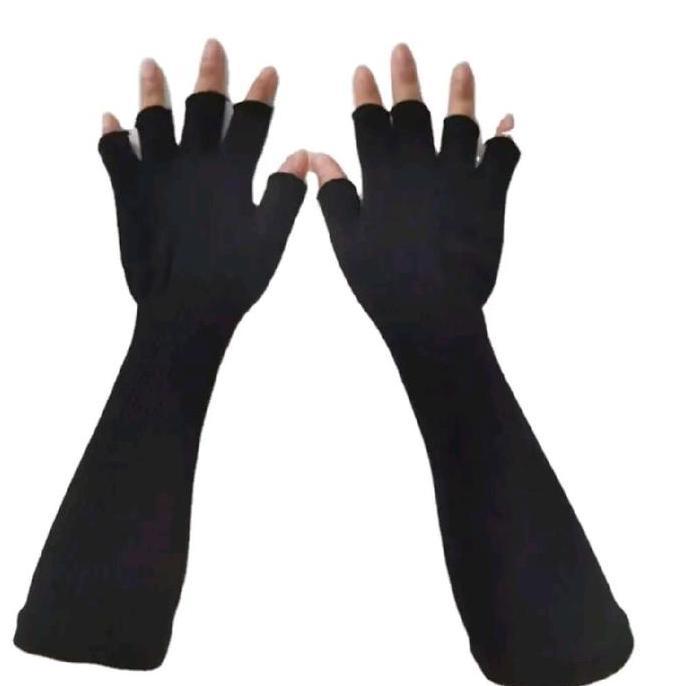 3 pasang sarung tangan panjang sepeda motor sarung tangan panjang buntung Gloves