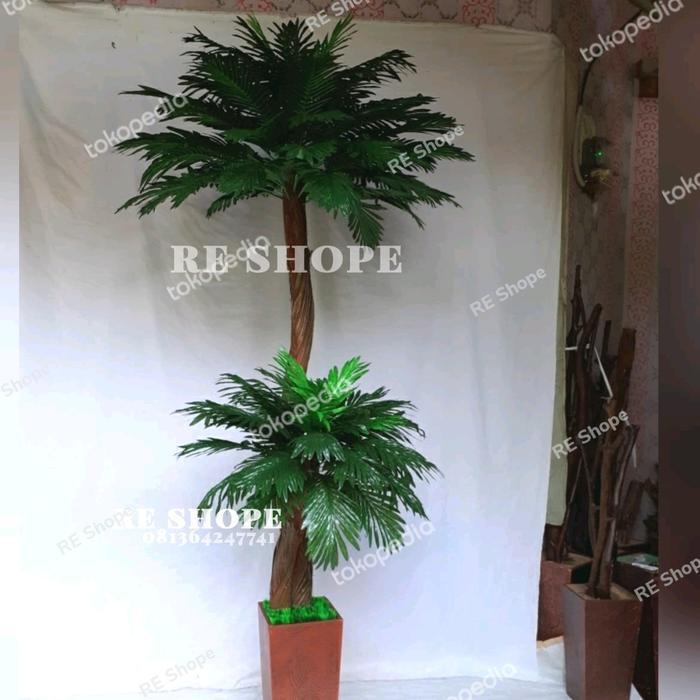 POHON PALEM HIAS TINGGI 2M/BUNGA HIAS BUNGA PLASTIK/POHON KURMA HIAS BEST QUALITY