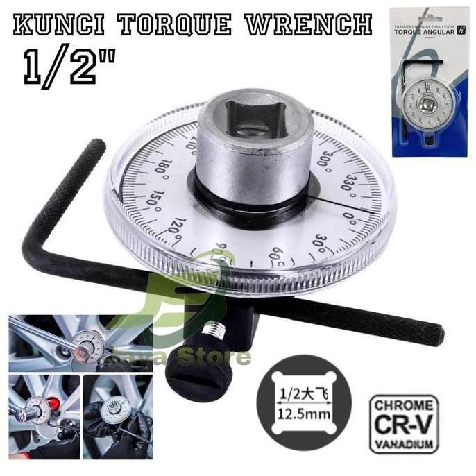 Kunci Torsi Torque Wrench 1/2 Inch Untuk Ban Kendaraan Kunci Pas Alat Ukur Sudut Torsi Meter