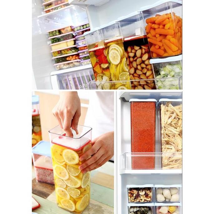 Silicook Food Container High - Food Container Toples Bening Transparan Plastik Kotak Square Jar Tabu