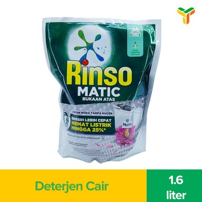 Rinso Matic Deterjen Cair Bukaan Atas 1.6 Liter
