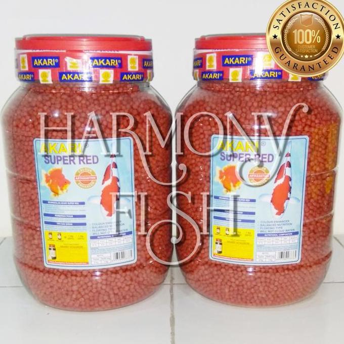 AKARI SUPER RED 4KG 5MM Pelet Pakan Ikan Koi Koki Louhan Kasar 4 Kg