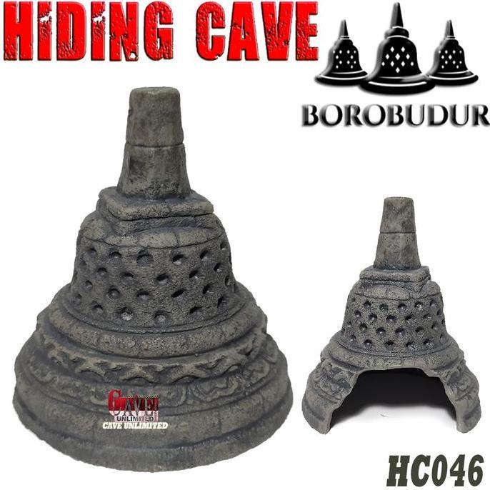TERLARIS HC046 HIDING CAVE CANDI BOROBUDUR MINIATUR STUPA HIASAN AQUASCAPE IKAN HIAS AKUARIUM AQUARI
