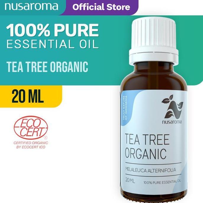 Nusaroma Tea Tree Organic Essential Oil 20 ML - Minyak Aromaterapi Untuk Perawatan Kulit Kepala Ramb