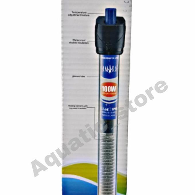 TERLARIS HEATER AQUARIUM AQUASCAPE / HEATER AMARA 100W / PEMANAS AIR AQUARIUM