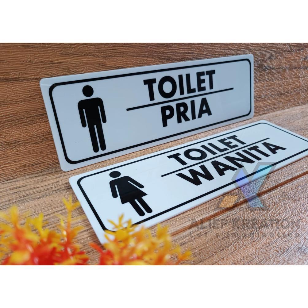 TERBARU 2026 AKRILIK TULISAN TOILET PRIA DAN WANITA