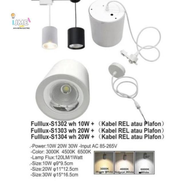 Lampu Downlight Led 20 Watt Outbow Body Hitam Dan Putih