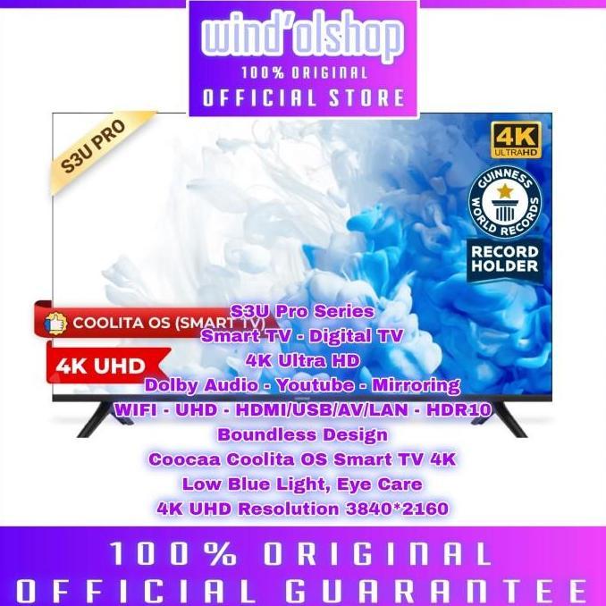 Promo Coocaa 50S3U Pro Digital Led Smart Tv 4K Uhd 50 Inch S3U Pro Series