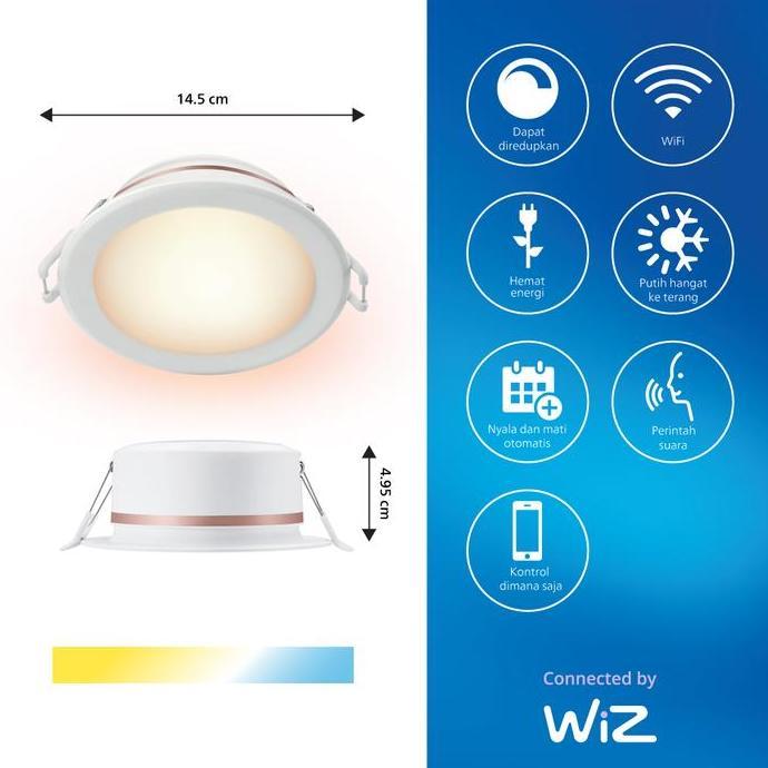 Lampu Panel/Plafon Philips 12.5 12,5W Watt Smart Led Downlight - Tunable White (Kuning Ke Putih)