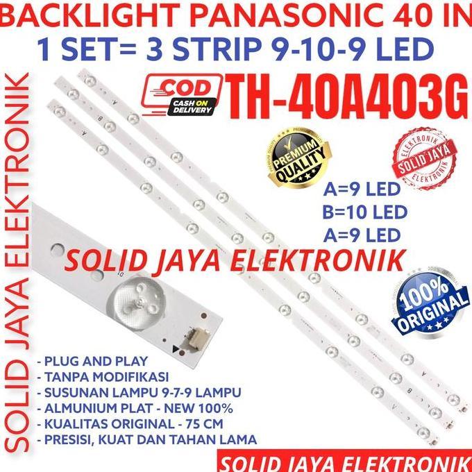 TERLARIS BACKLHT TV LED PANASONIC 40 INC TH-40A403G TH40A403G TH 40A403 40A403G LAMPU 43 INC TH40A40