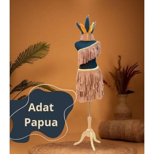 Free Ongkir Kostum Adat Papua Balita Anak Dan Dewasa | Kostum Papua Rumbai | Kostum Adat Indonesia