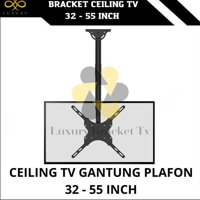TERLARIS BRACKET TV CEILING MOUNT ADJUSTABLE LED LCD OLED PLASMA 32 - 55 INCH